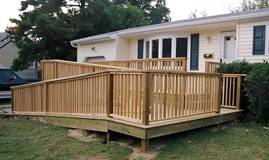 Decks, wooden ramps